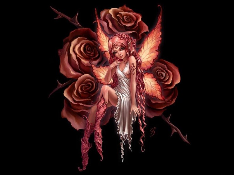fairy with roses