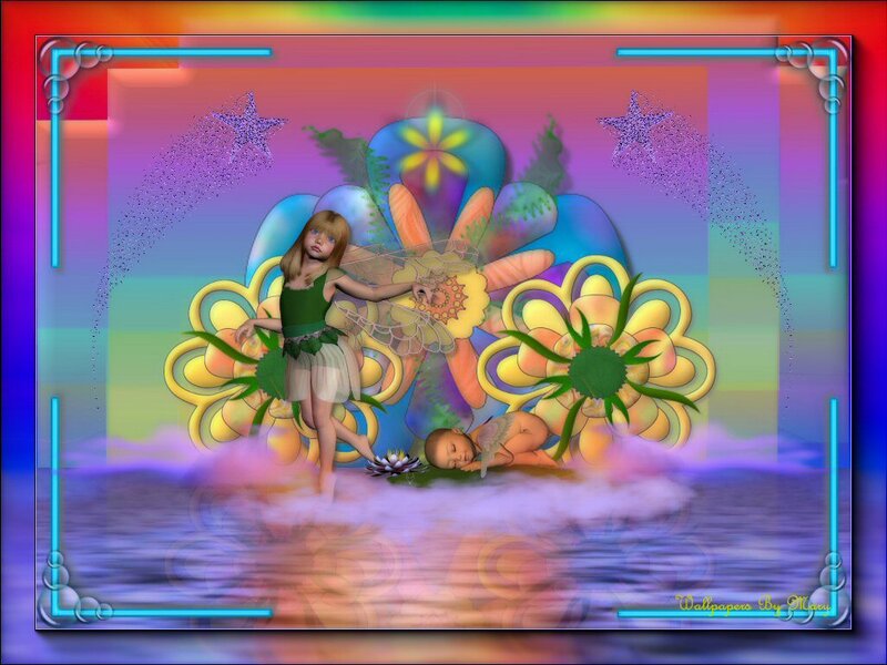 Fairy with Sleeping Baby