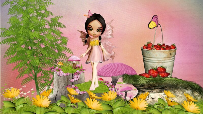 Fairy with Strawberries