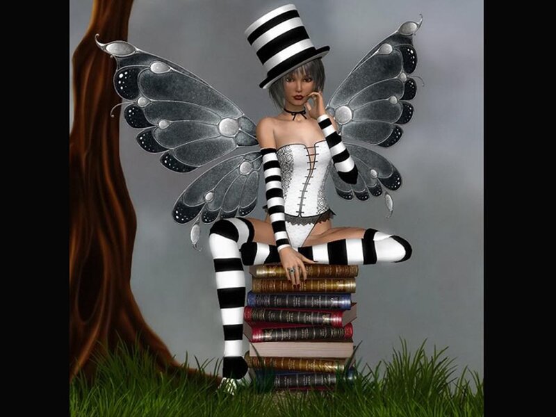Fairy with Striped Wings