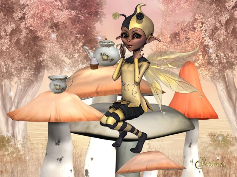 Fairy with Tea Set
