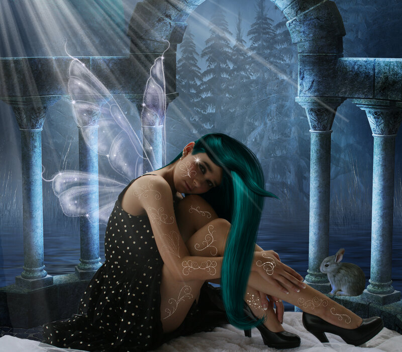 Fairy with Teal Hair