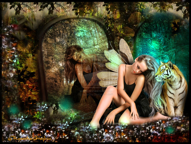 Fairy with Tiger