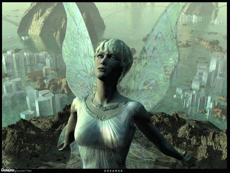 Fairy with Translucent Wings — White