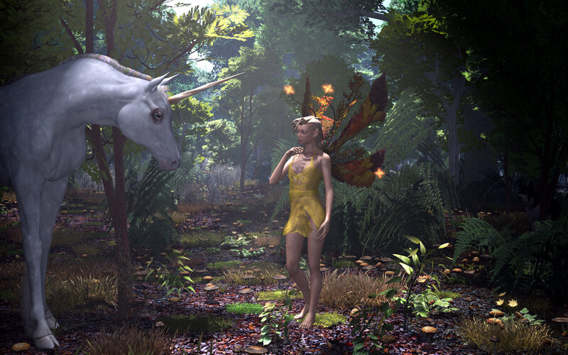 Fairy with Unicorn