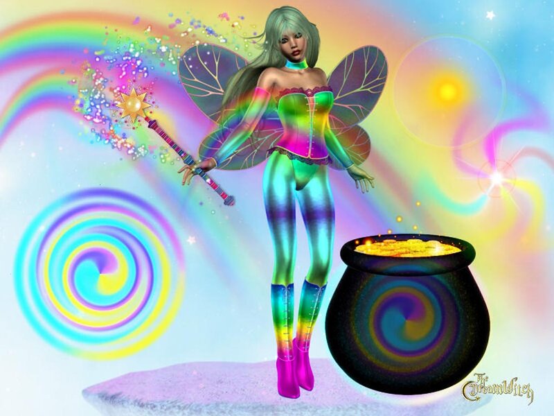 Fairy with Wand and Cauldron