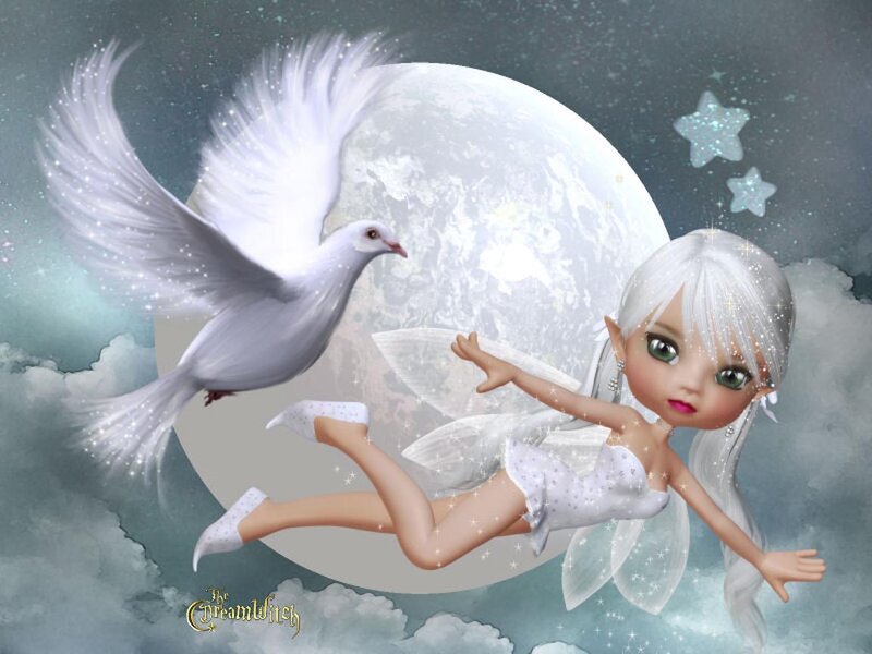 Fairy with White Dove