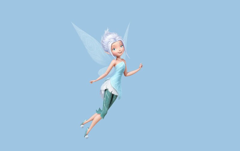 Fairy with White Hair — Blue, Playful