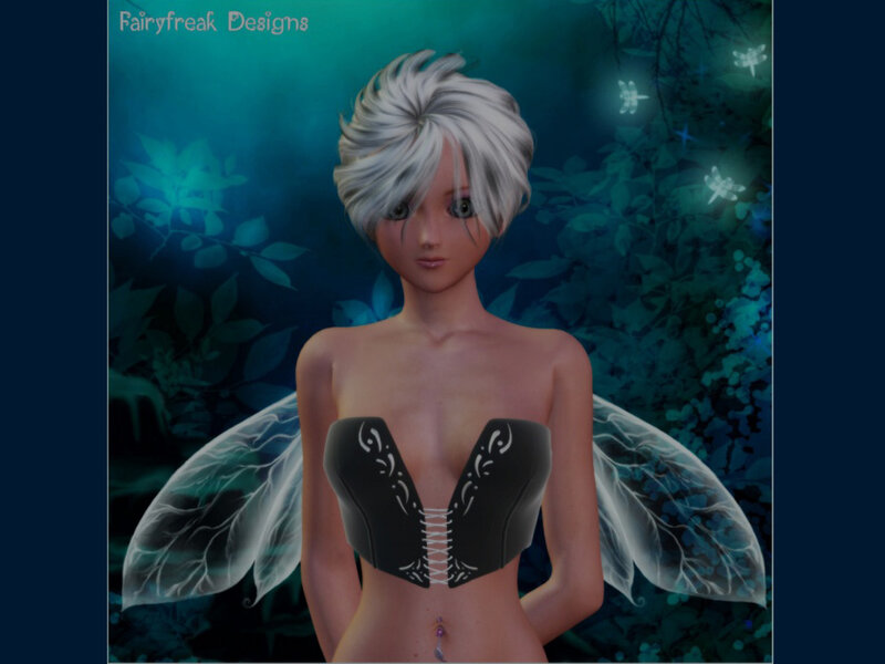 Fairy with White Hair — Blue