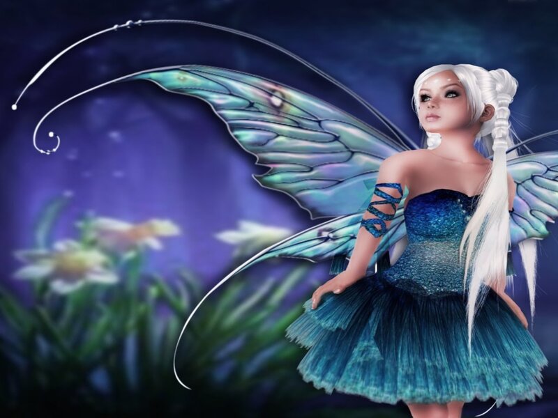 Fairy with White Hair