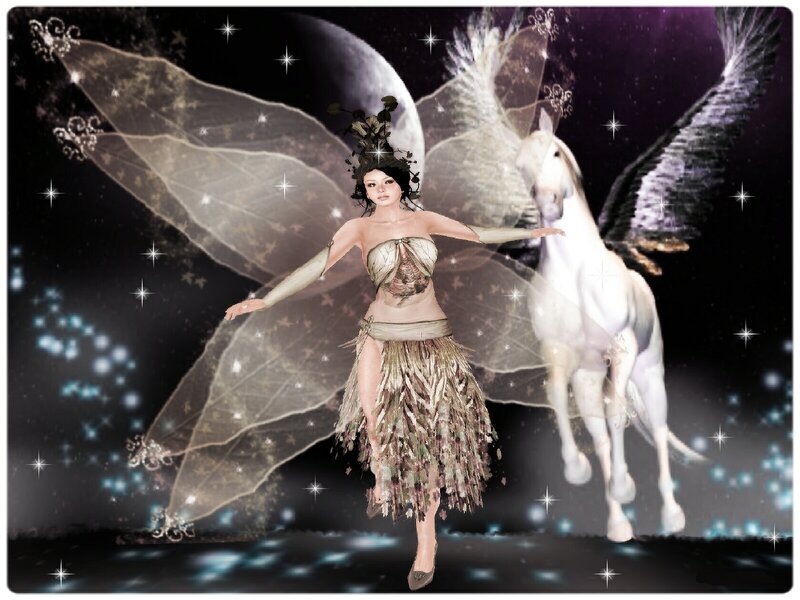 fairy with winged horse