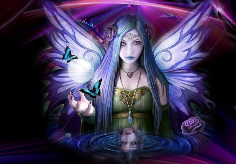 Fairy with Wings and Butterflies