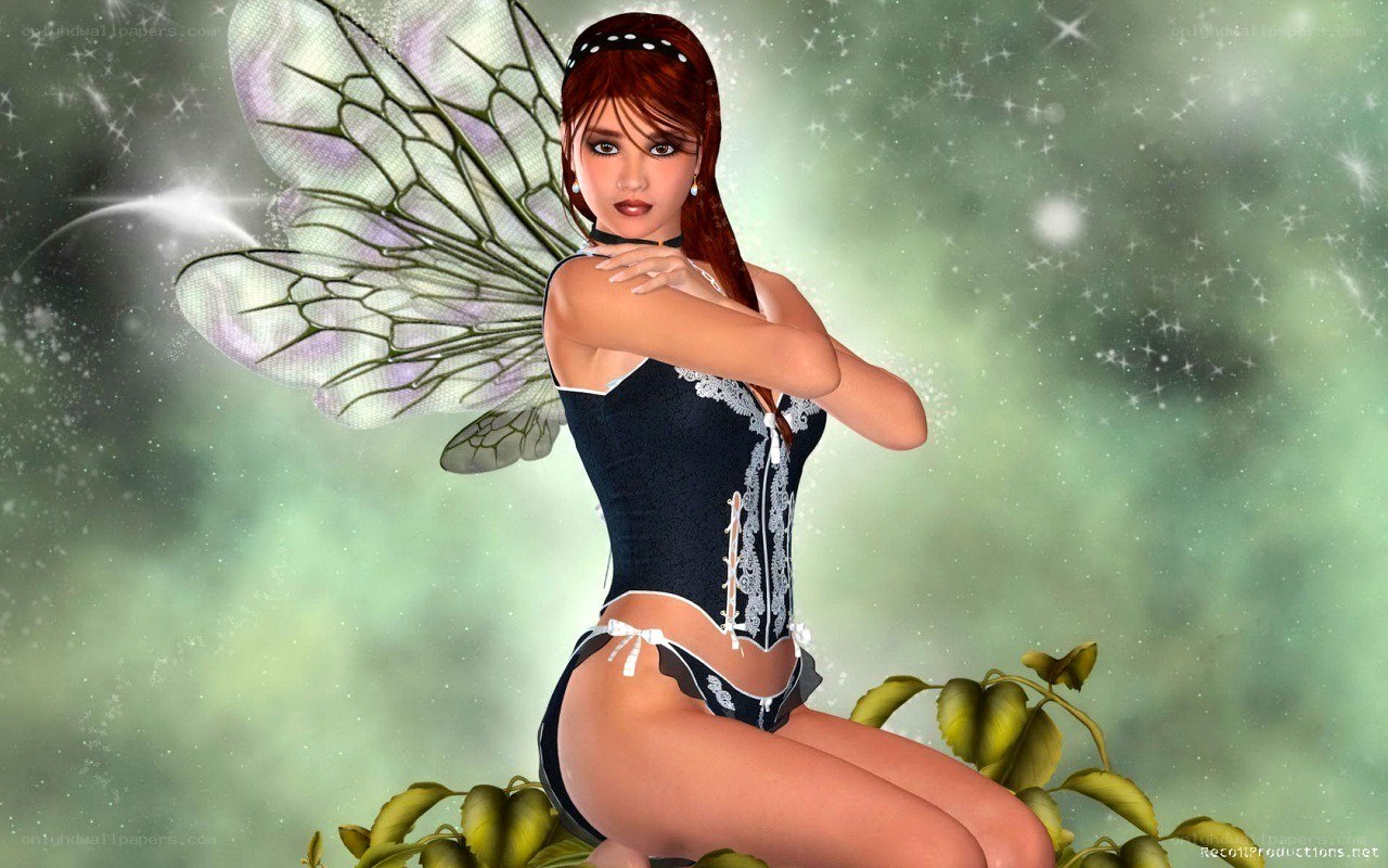 fairy with wings and corset