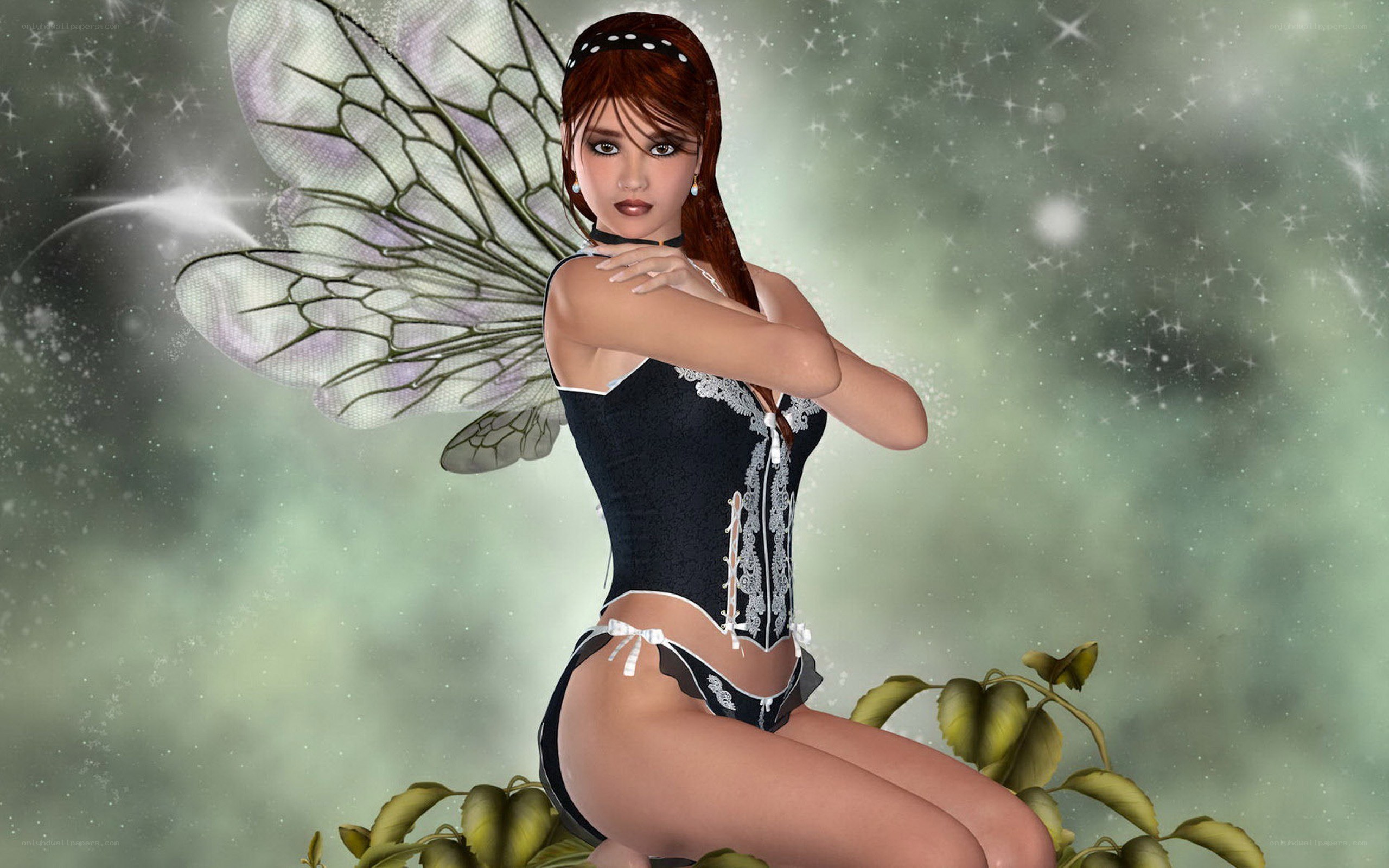 fairy with wings and corset