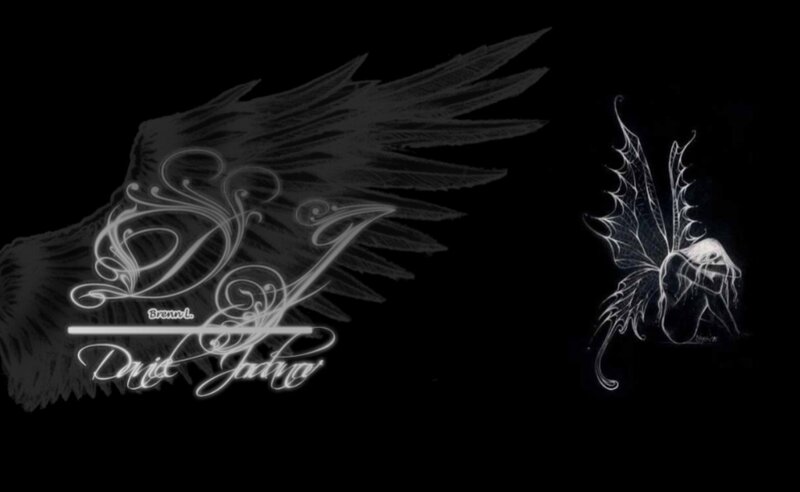 Fairy with Wings — Black, Dramatic, Digital Art