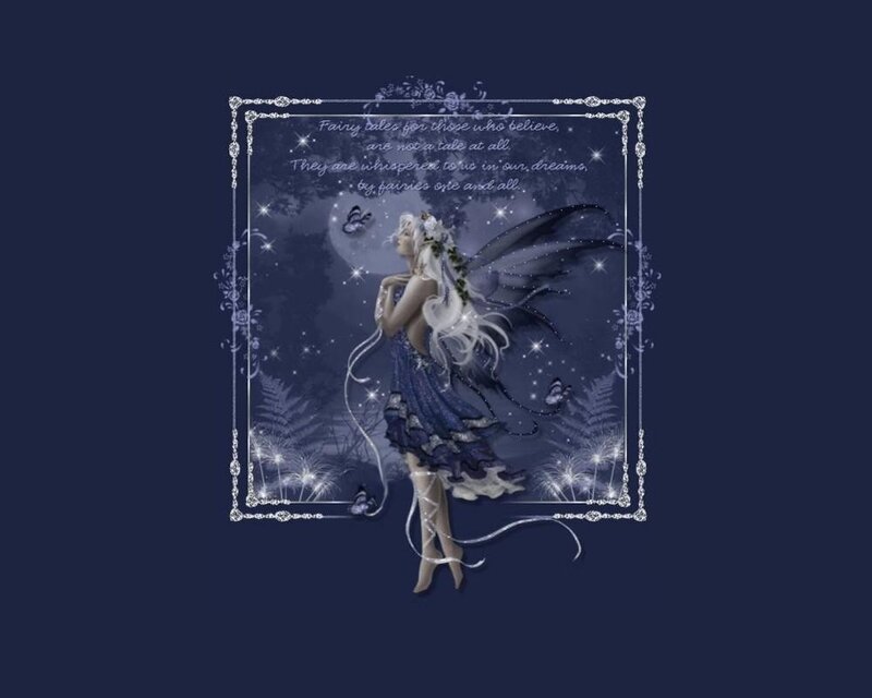 Fairy with Wings — Blue, Dreamy