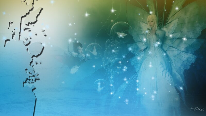 Fairy with Wings — Blue, Ethereal