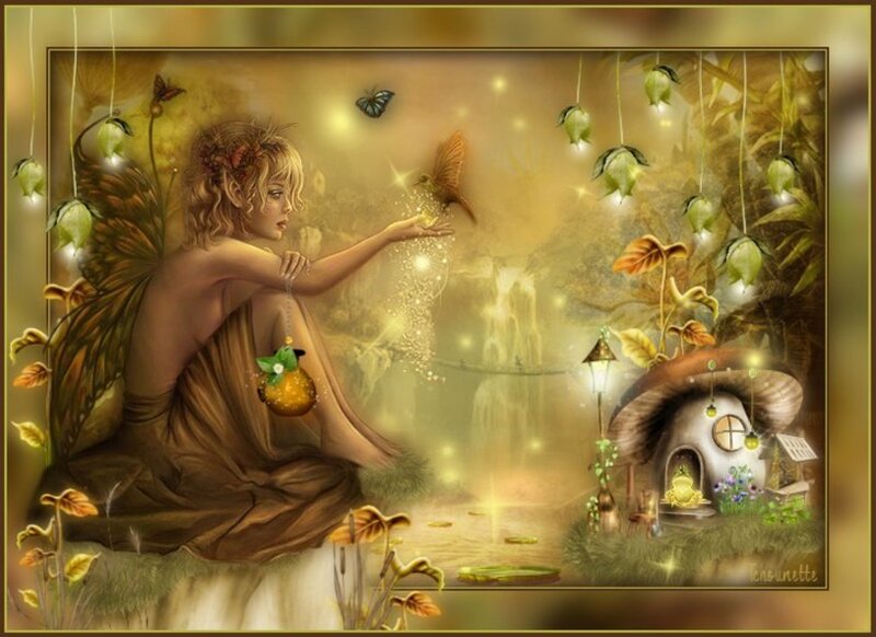 Fairy with Wings — Gold, Serene
