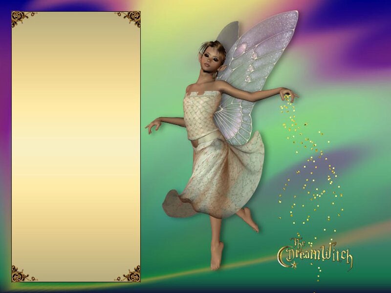 Fairy with Wings — Green, Magical