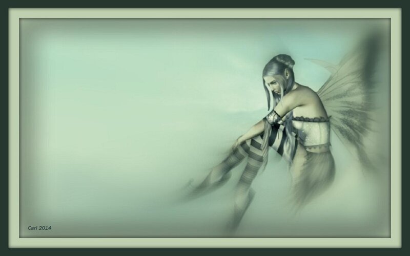 Fairy with Wings — Green, Melancholic