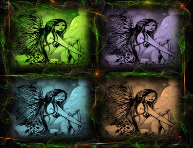 Fairy with Wings — Green, Mystical