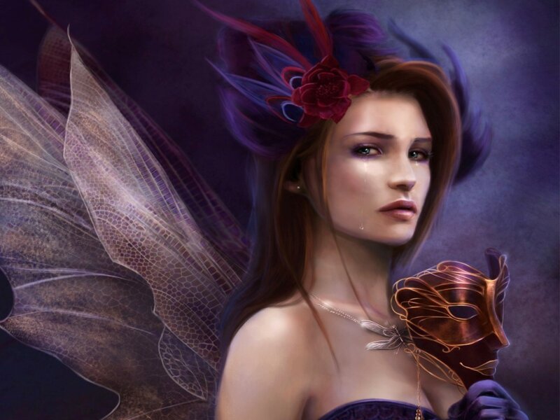 Fairy with Wings — Purple, Dramatic