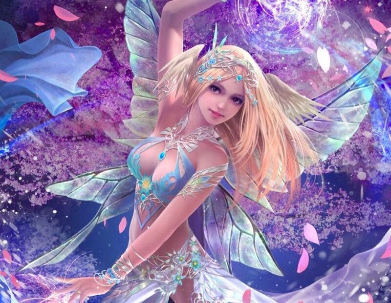Fairy with Wings — Purple, Fantasy