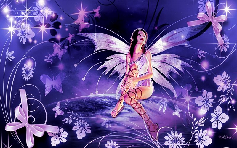 Fairy with Wings — Purple, Magical