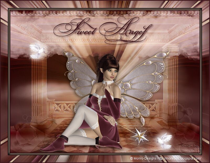 Fairy with Wings — Purple, Serene, Digital Art, Doves