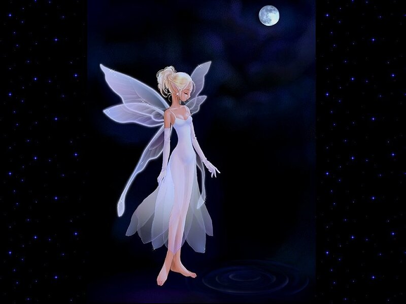 Fairy with Wings — White