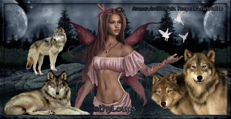 Fairy with Wolves — Pink