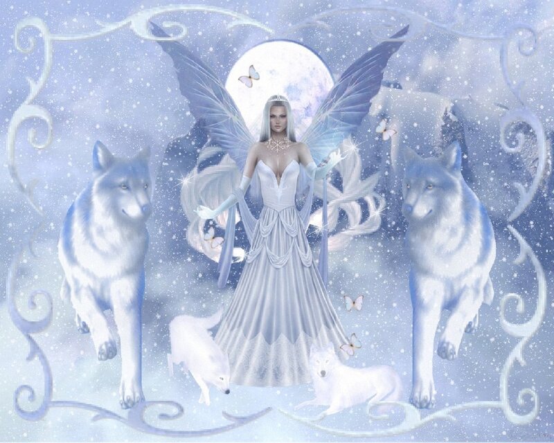 Fairy with Wolves