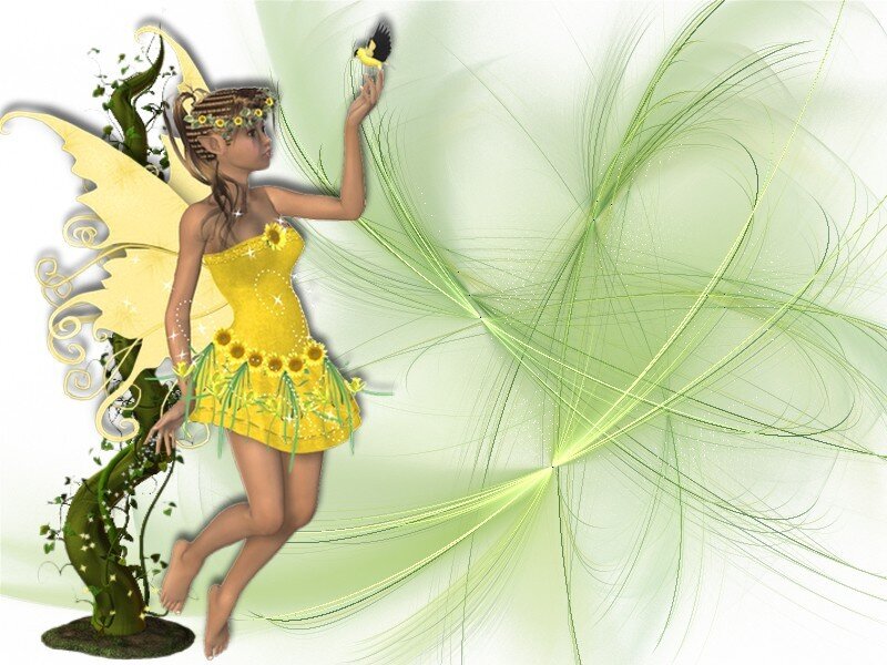 Fairy with Yellow Dress
