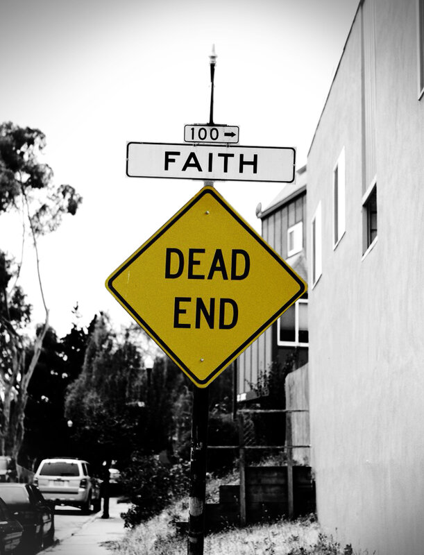 Faith street with dead end sign