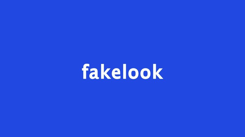 fake look text on blue