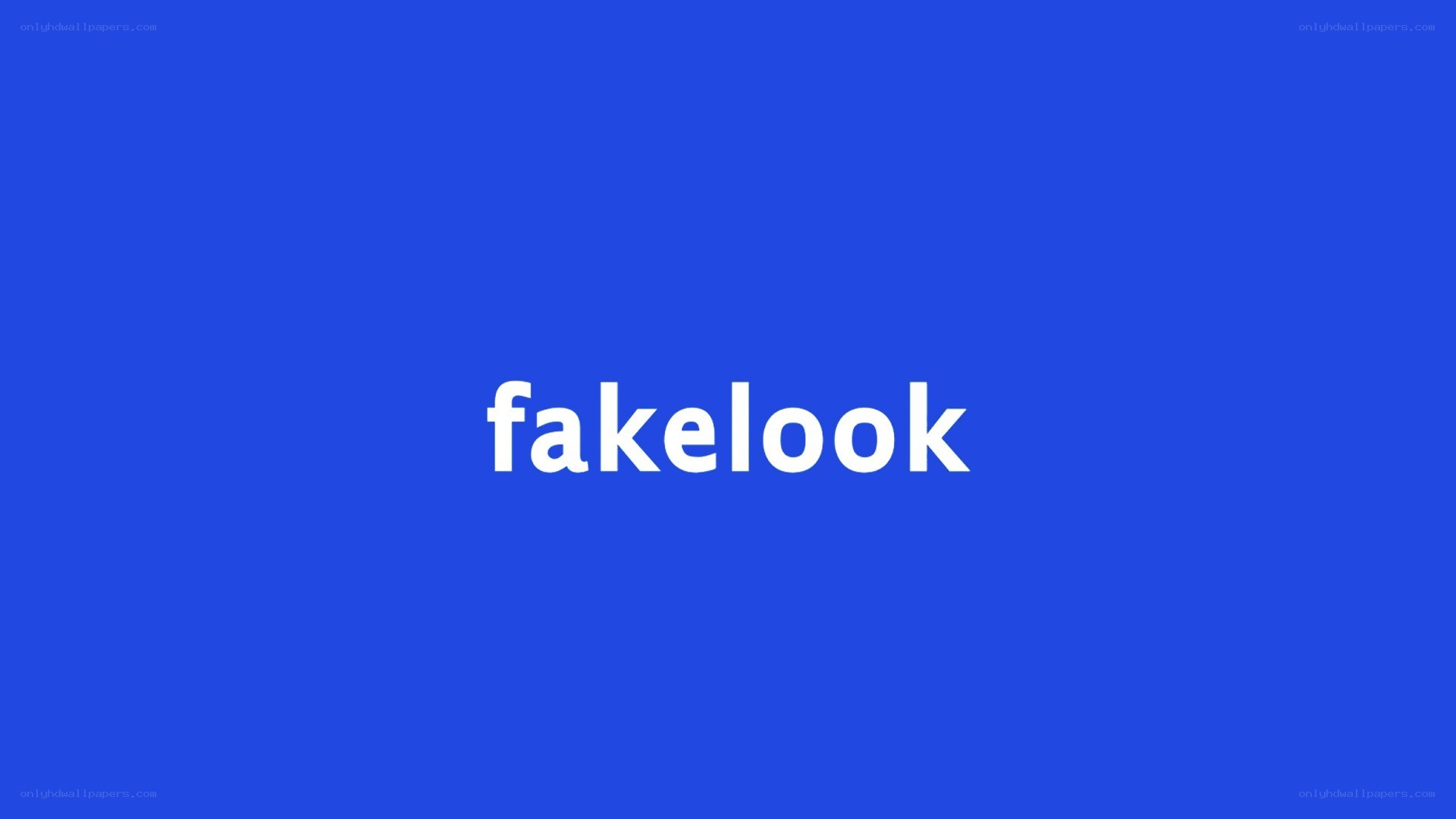 fake look text on blue