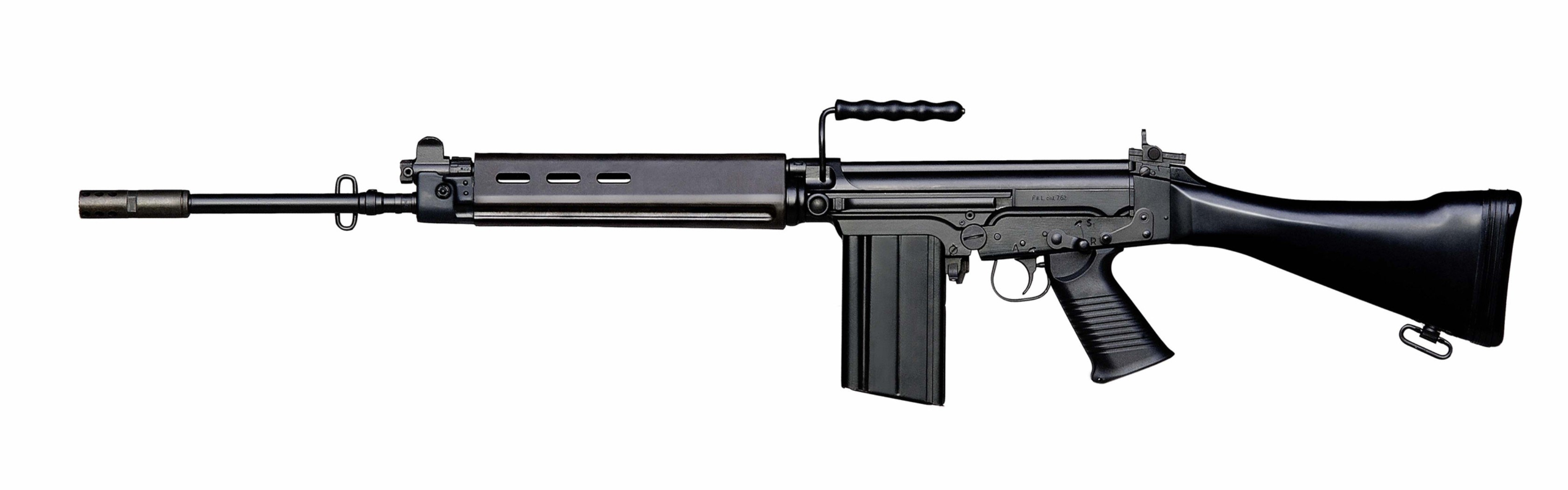 FAL rifle in profile