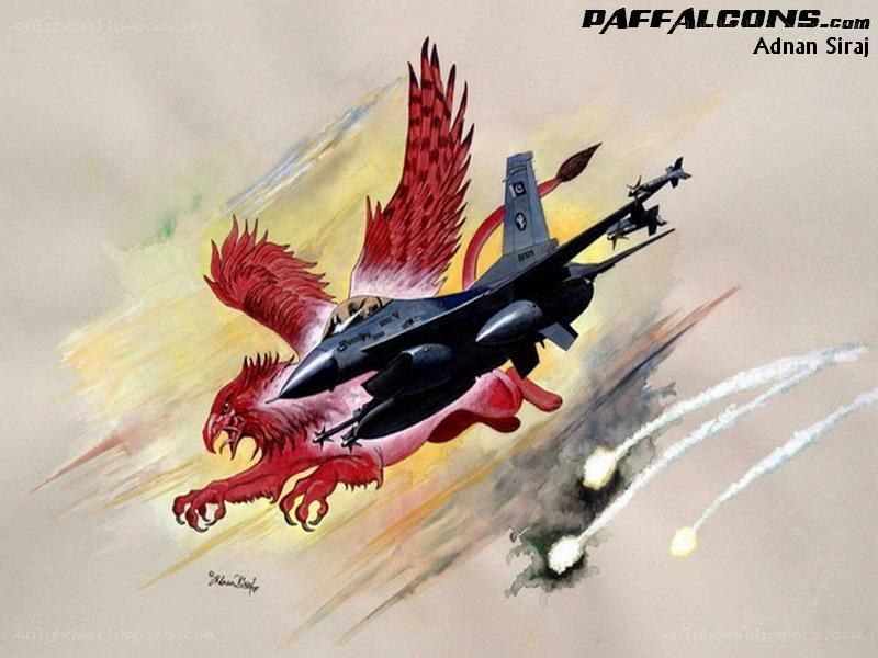 Falcon jet with mythical bird
