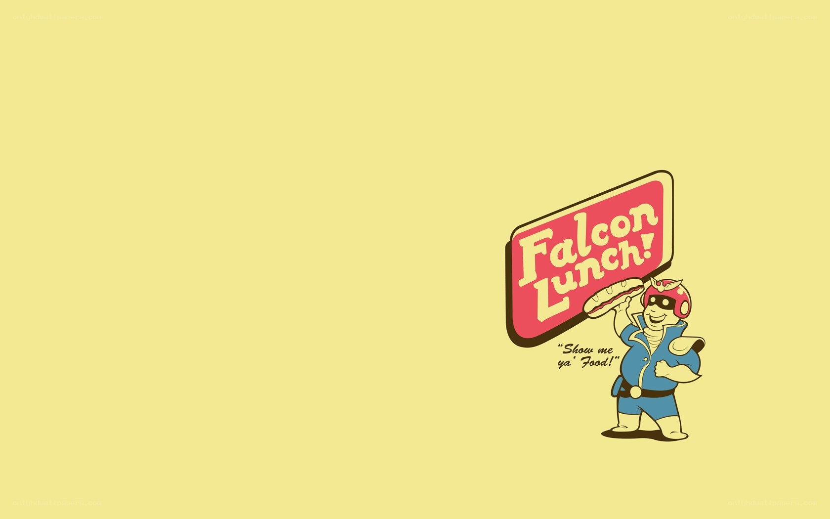 Falcon Lunch mascot illustration