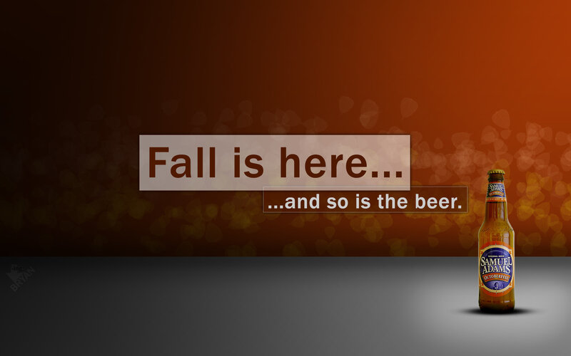 Fall beer advertisement