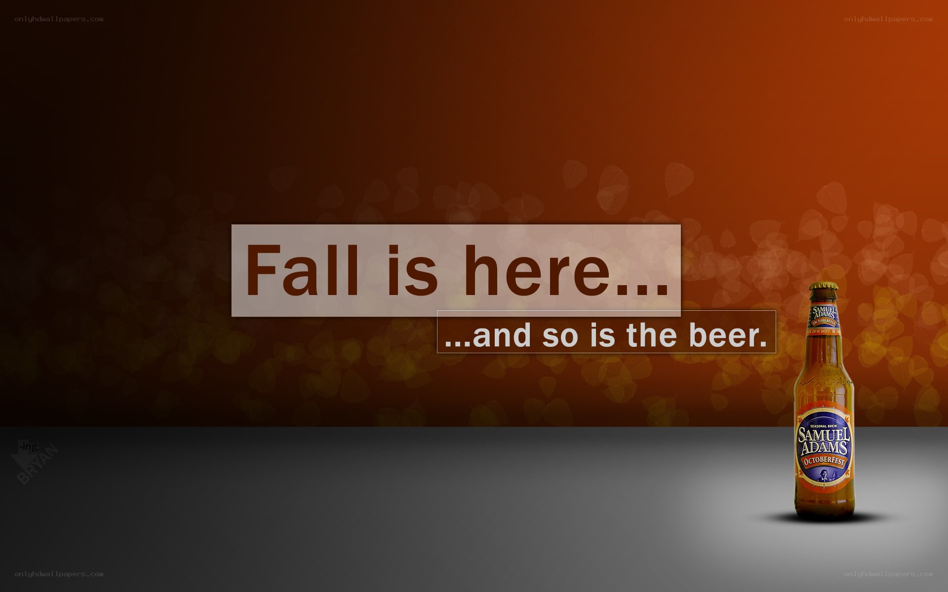 Fall beer advertisement