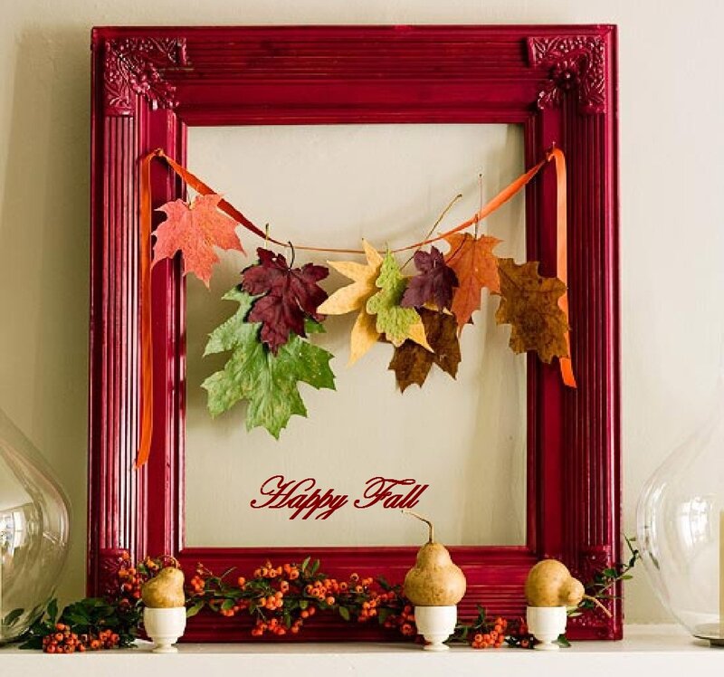 Fall Decorations in Frame