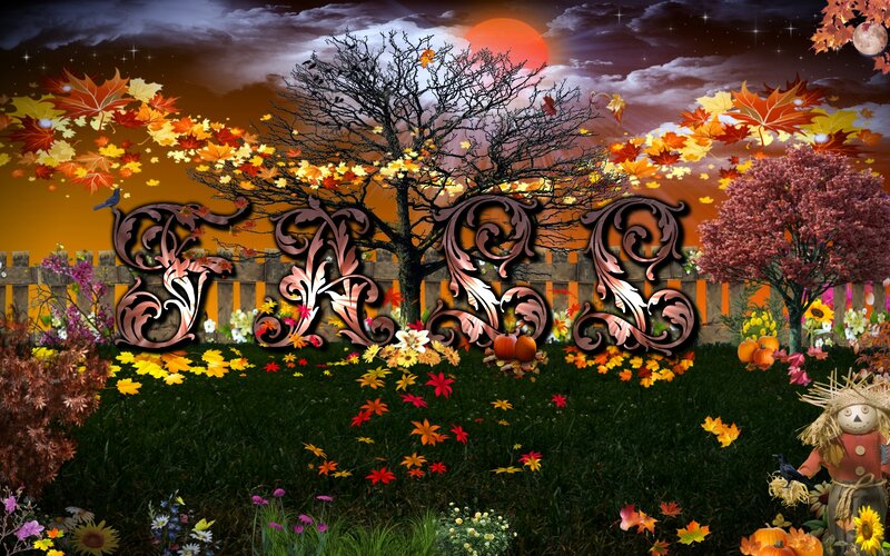Fall Garden Scene