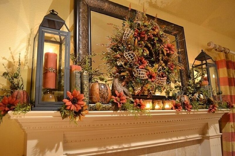Fall Mantel Decor