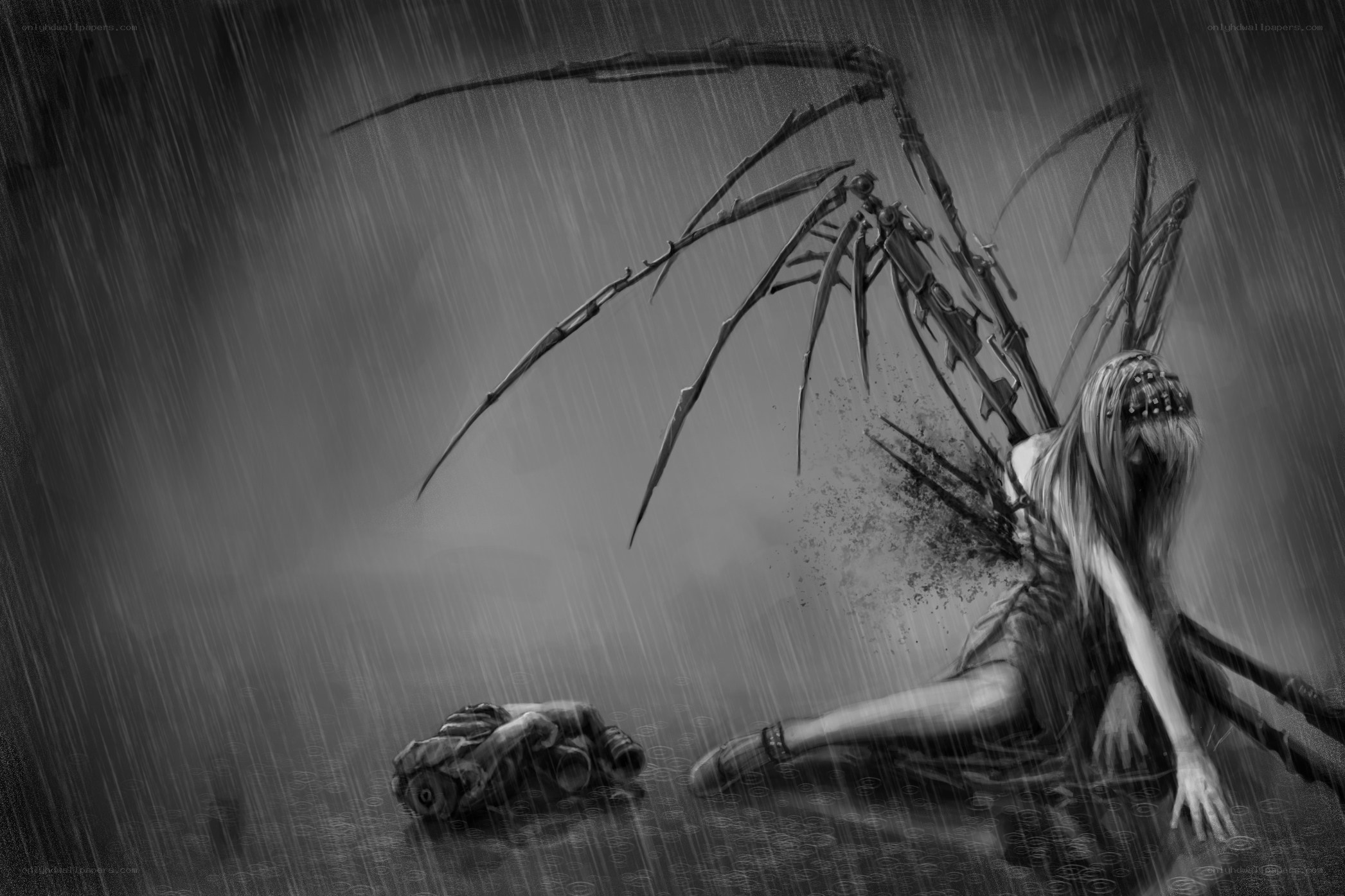 Fallen Angel in the Rain