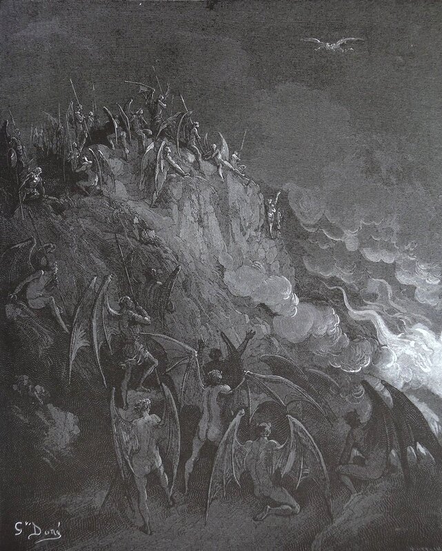 Fallen angels on a cliff