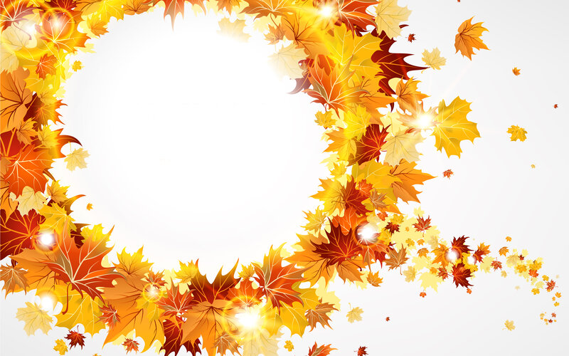 Fallen Autumn Leaves — Yellow, Bright, Vector Art