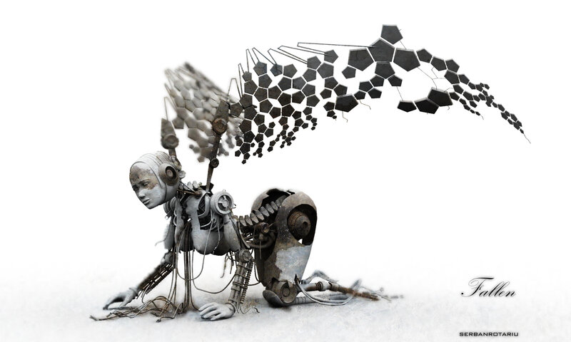 Fallen robot angel
