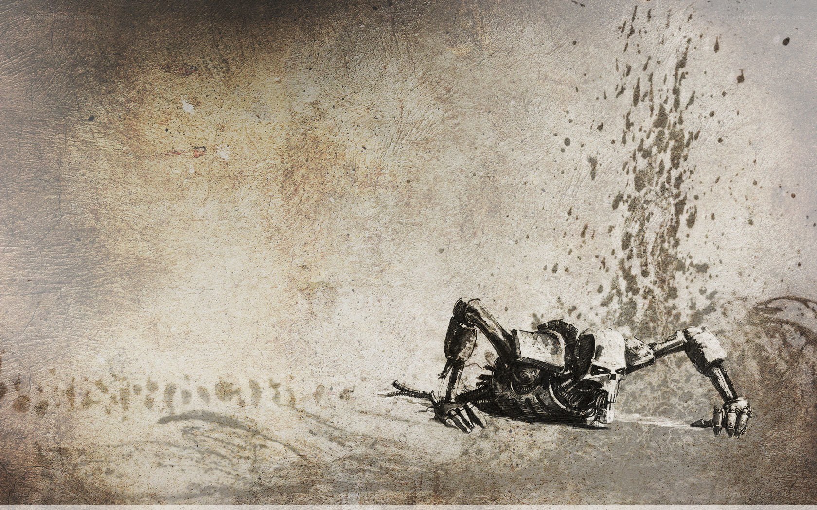 fallen robotic soldier
