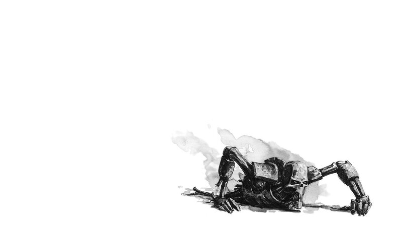 fallen robotic warrior